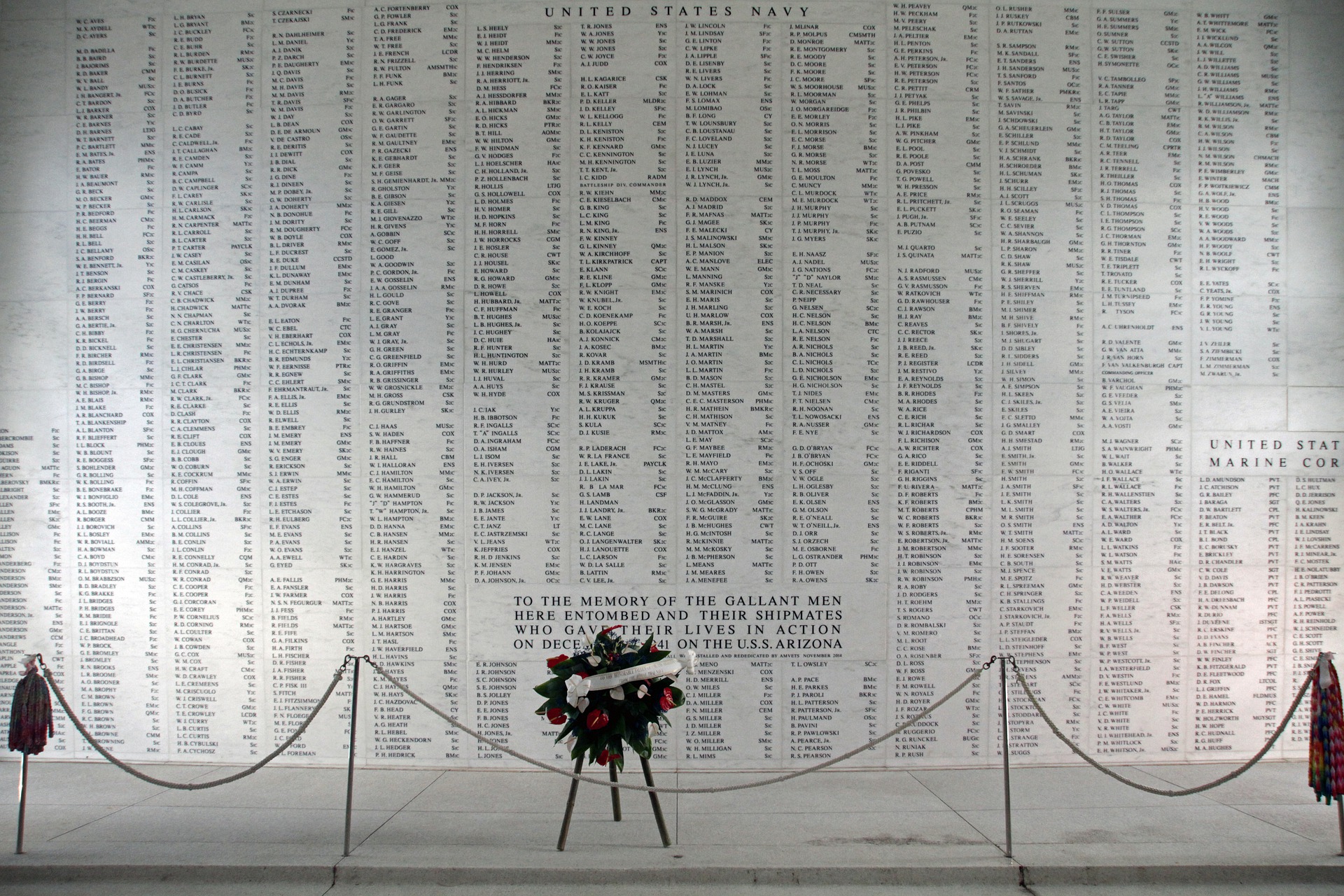 Pearl Harbor Memorial Wall